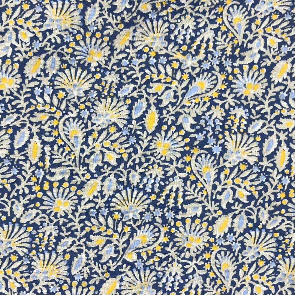 Gap Blouse Women Small Tall Blue Yellow Pullover Top V-Neck Boho Peasant Balloon - Picture 5 of 13